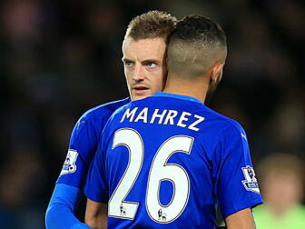 Riyad Mahrez and Jamie Vardy s...